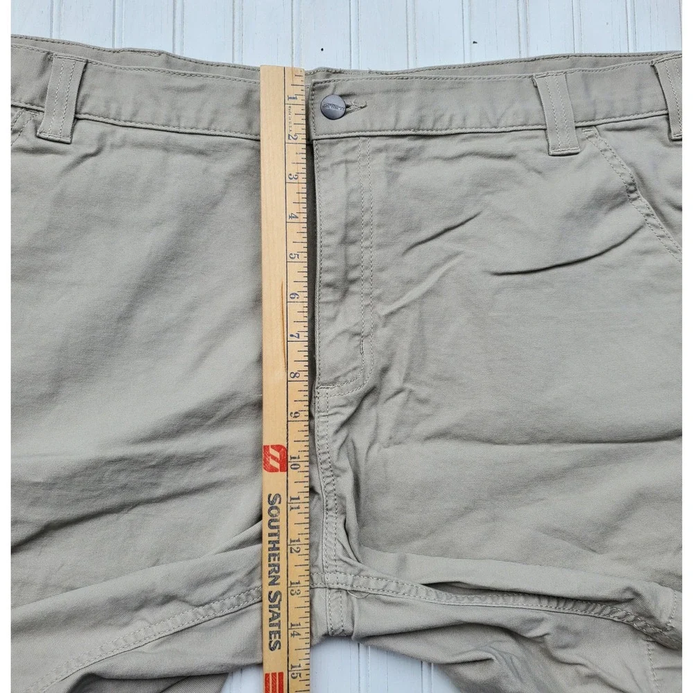 Carhartt Mens Rugged Flex Relaxed Fit Canvas Work Shorts 3 Pair Gray Tan Size 42